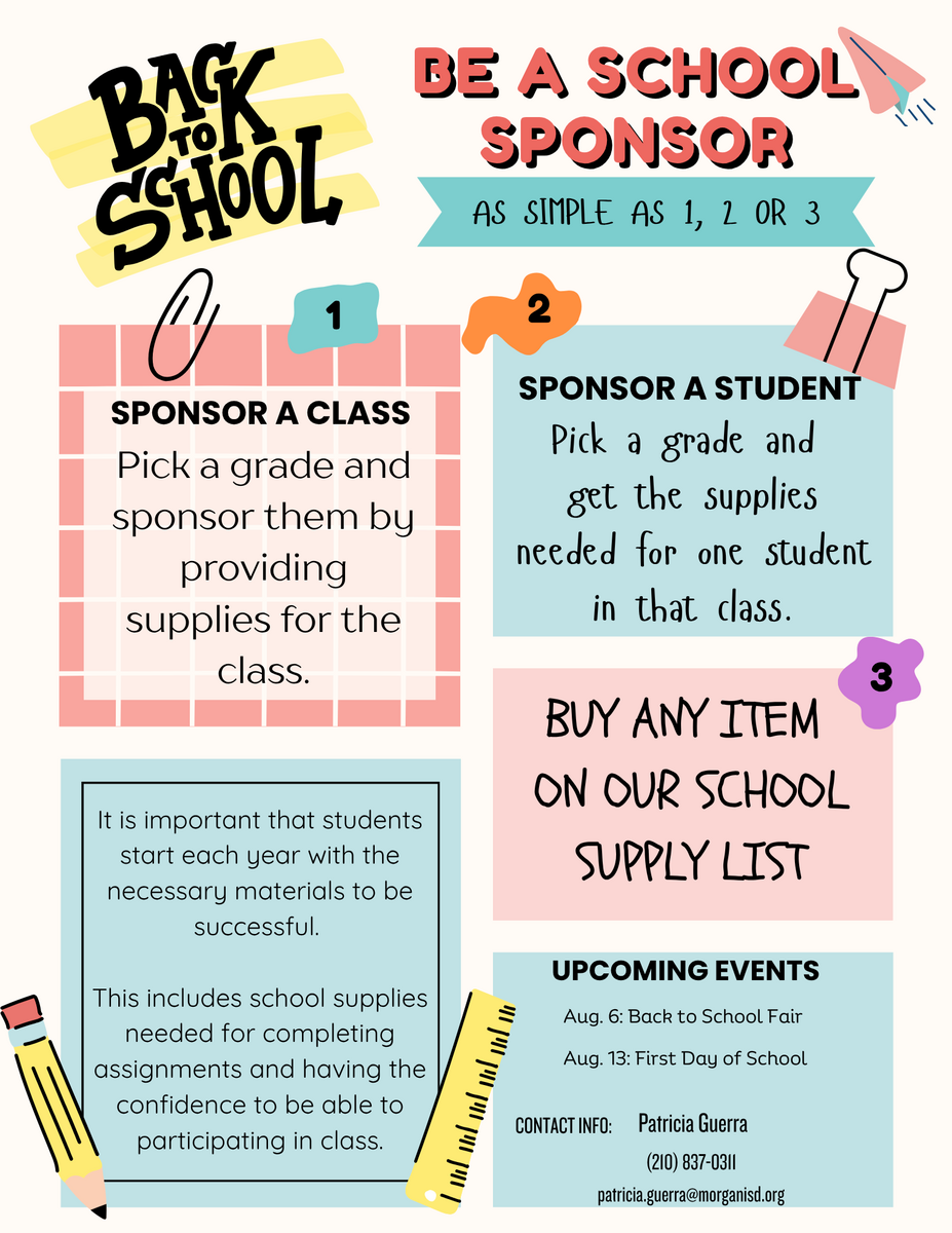 Back-to-School Sponsor Drive