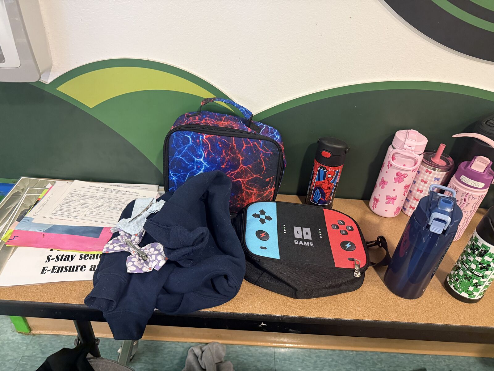 Leftover items in cafeteria 
