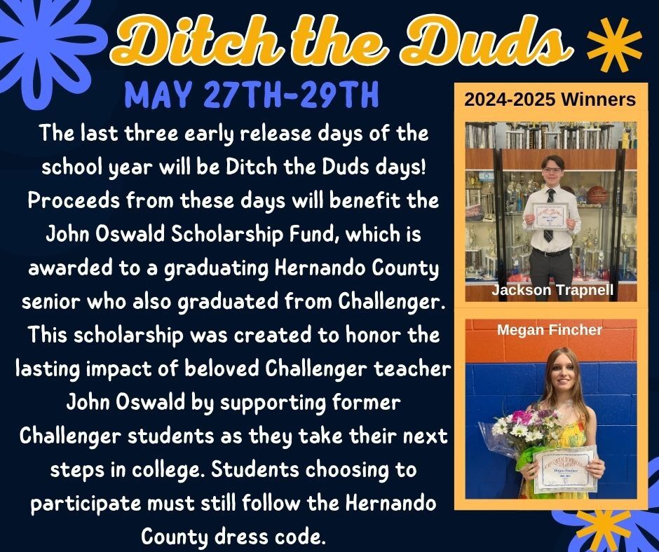 DITCH THE DUDS- early release days this week