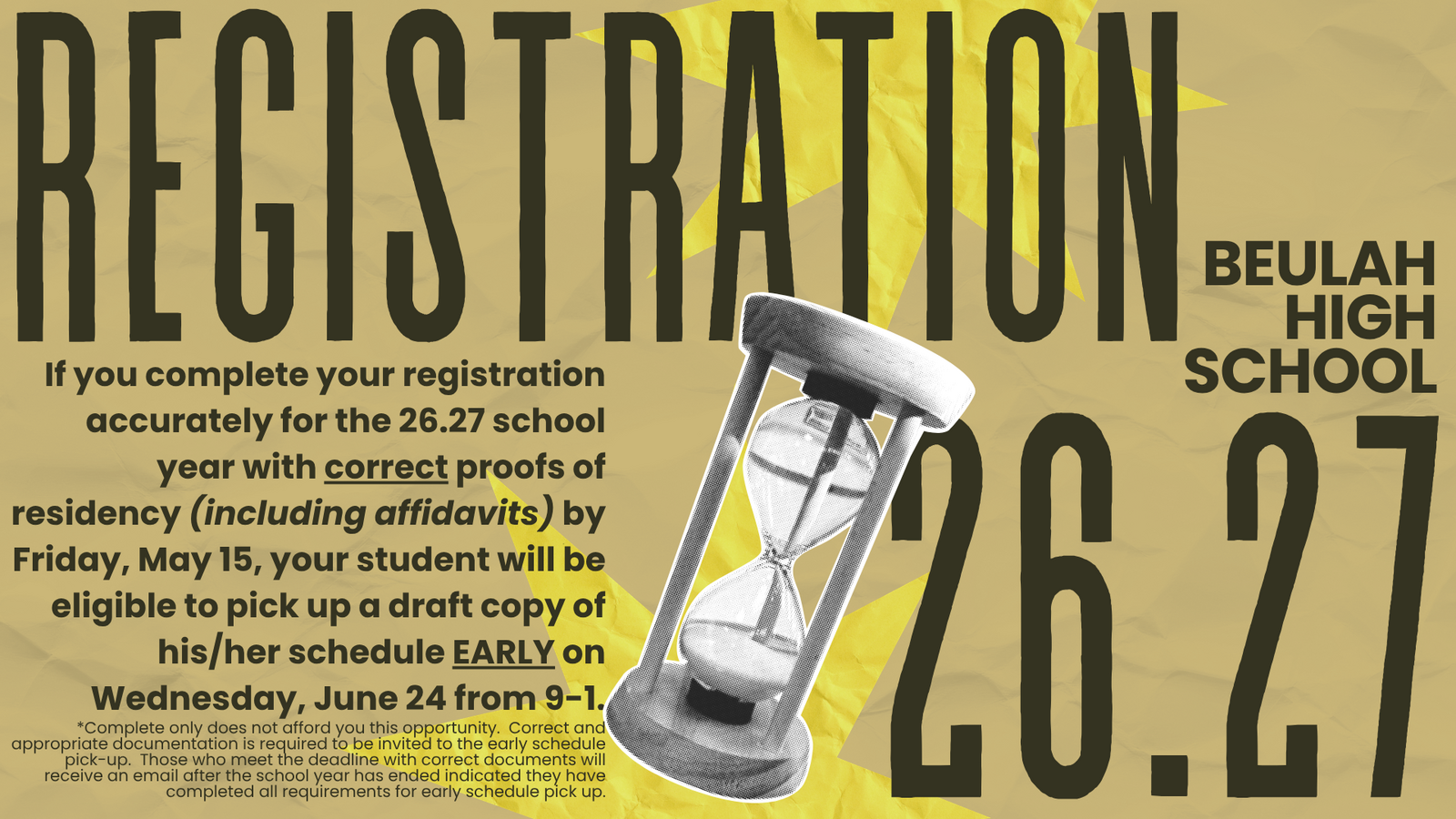 REMINDER: 26-27 School Registration Deadline!