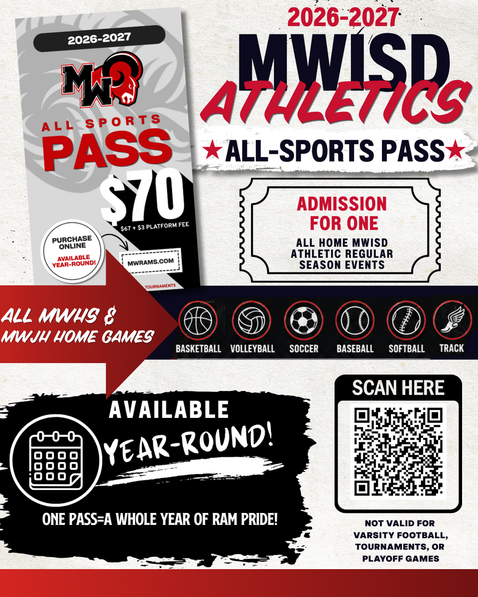 Save on Admission with the MWISD Rams All-Sports Pass