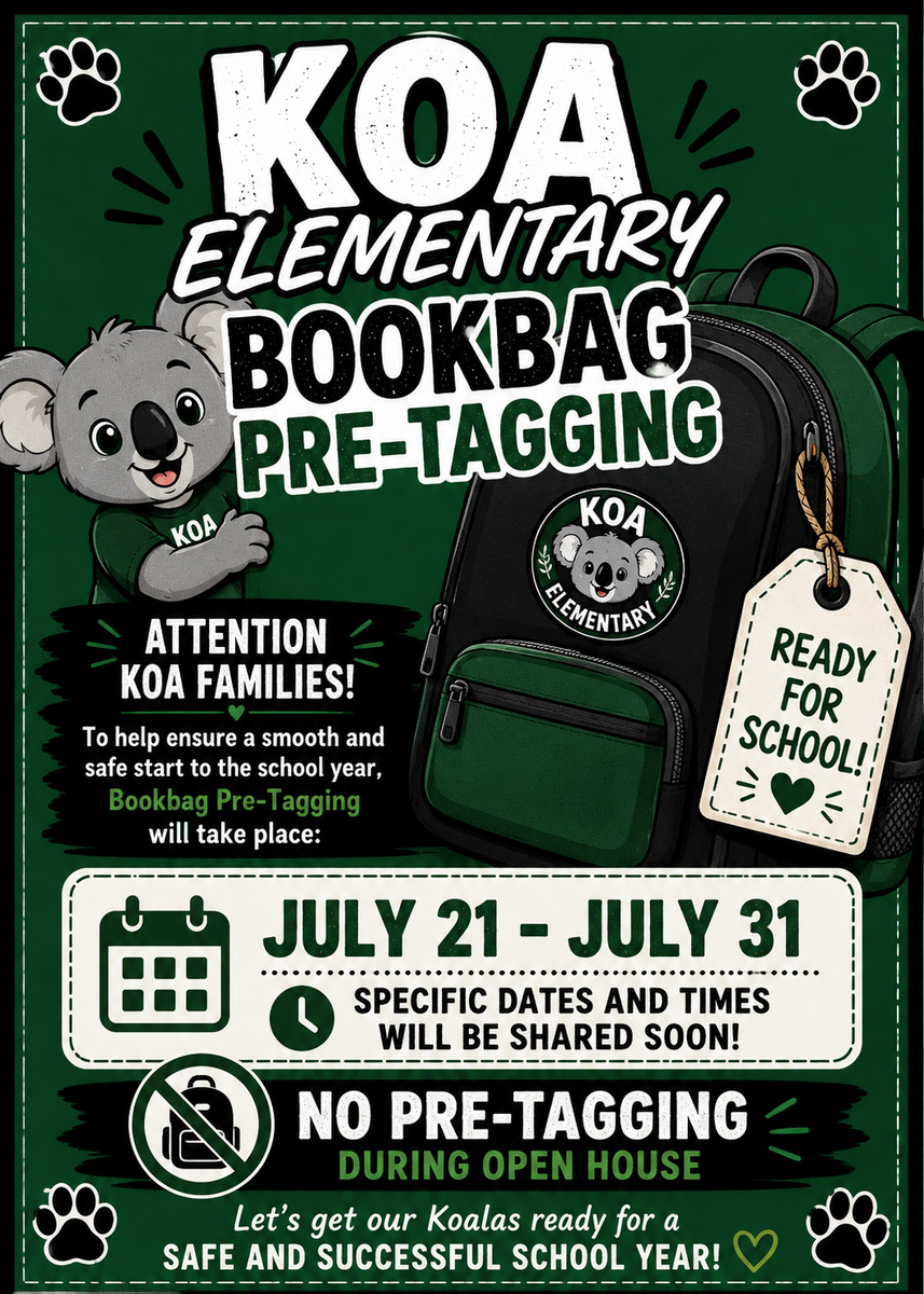 Attention: Pre-tagging for bookbags 