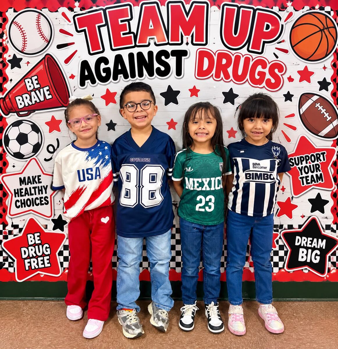 Garza Elementary Celebrates Team Up Against Drugs Spirit Day