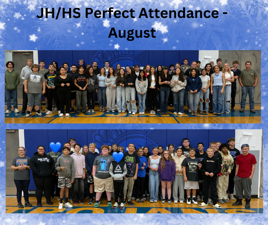 JH/HS Students with Perfect Attendance in August 