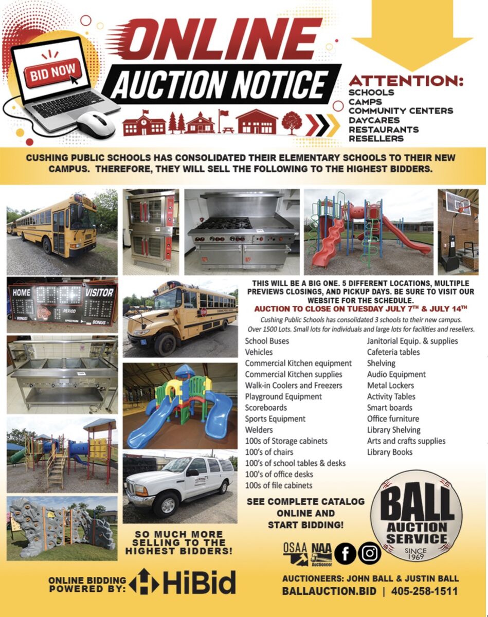 Cushing Public Schools Online Auction