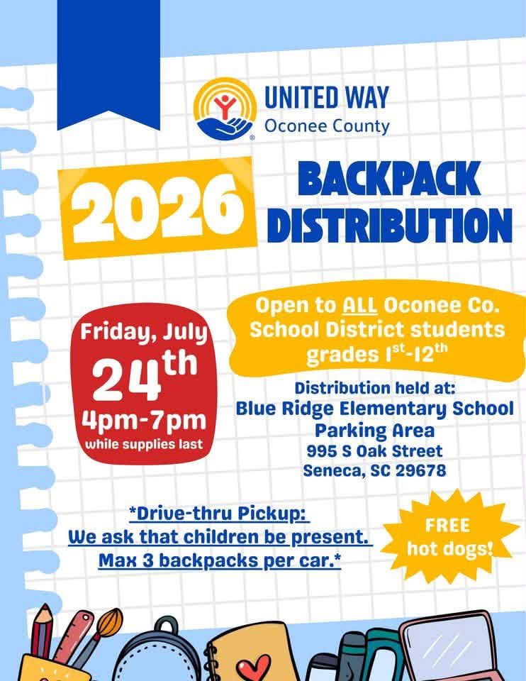 United Way Oconee Backpack Distribution 