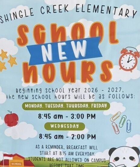 ✨ New School Hours for 2026–2027 ✨