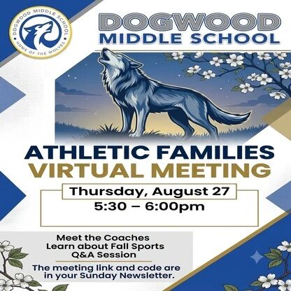 Virtual Athletic Family Meeting-8/27 at 5:30 pm