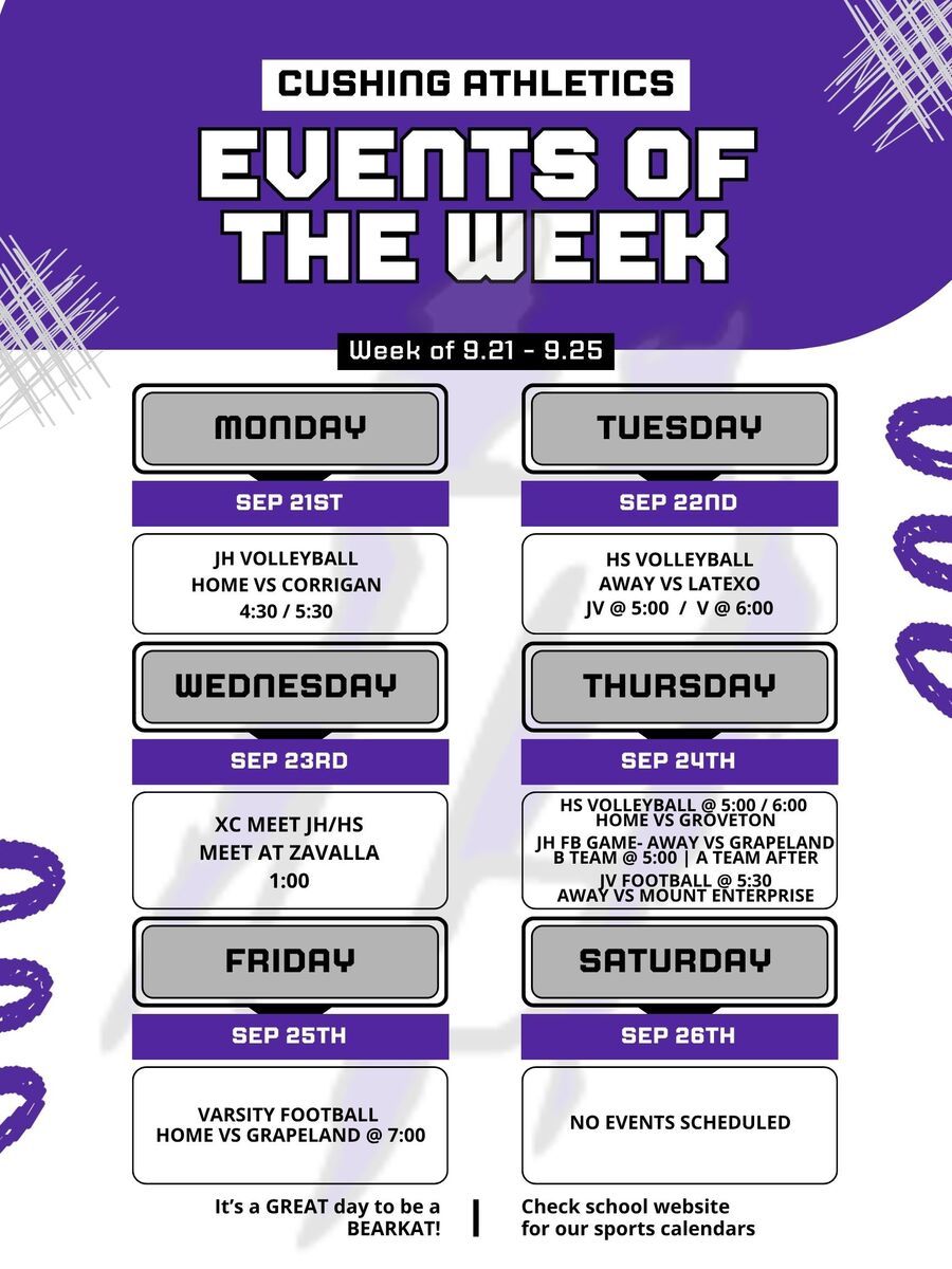Events of the Week 9.21 - 9.25