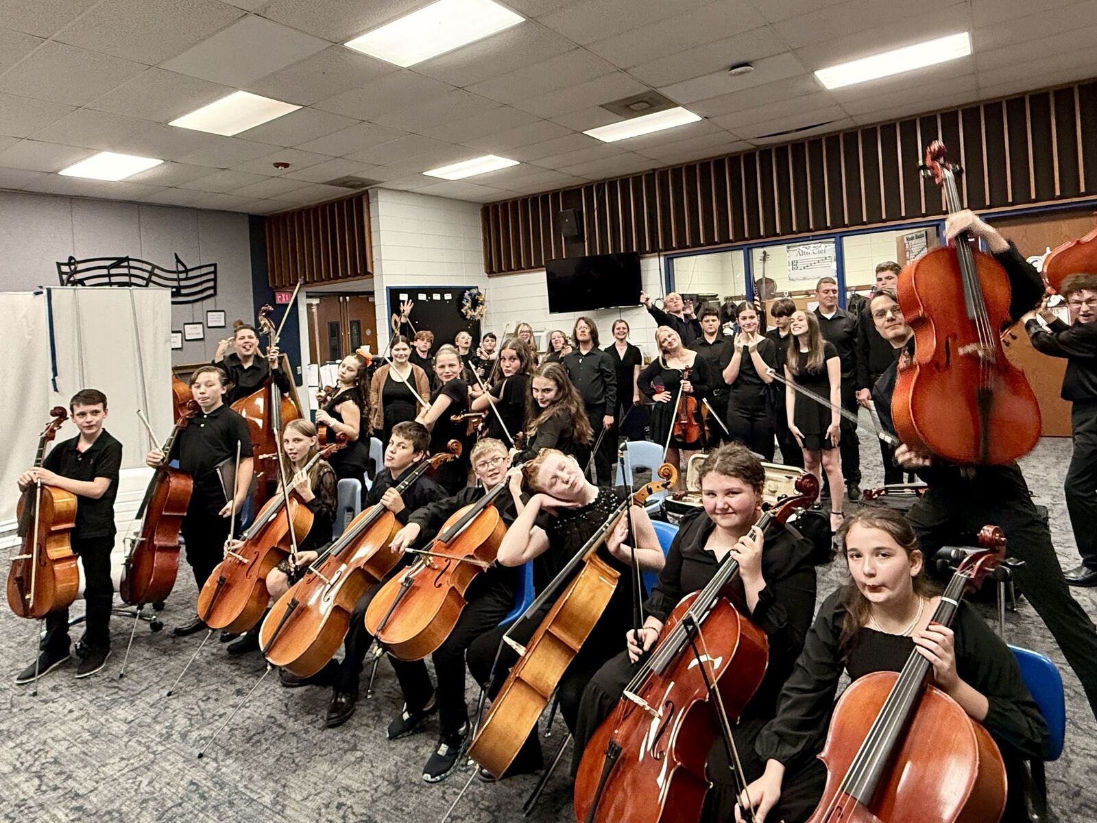 Orchestra students on their awesome performance night!