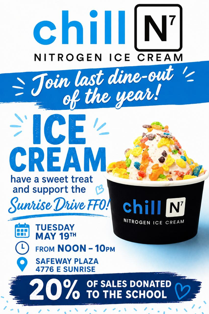 🍦 Final Call! Join us for our Chill N⁷ Dine-Out Fundraiser!