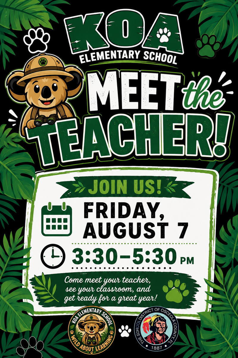 Meet the teacher - one week away! 