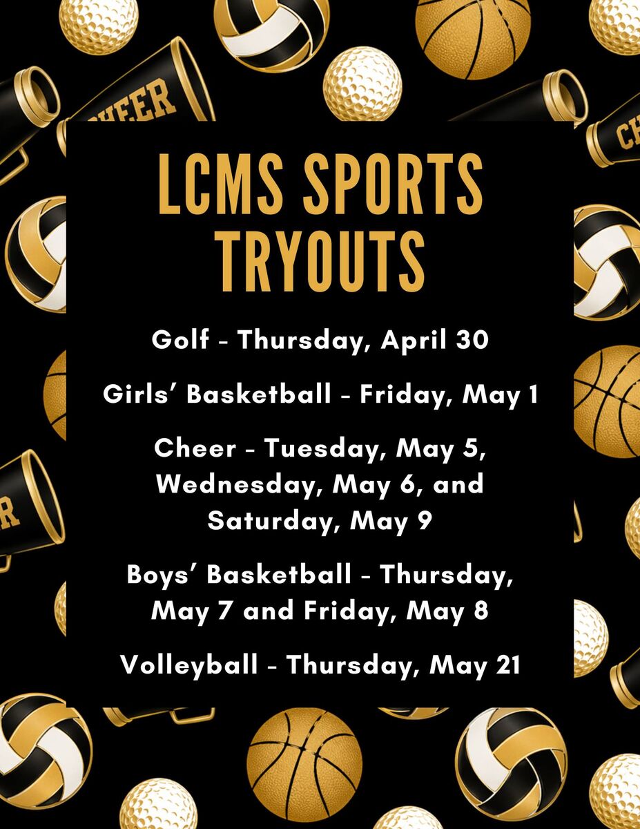 Try-Out Schedule for Lewis County Middle School