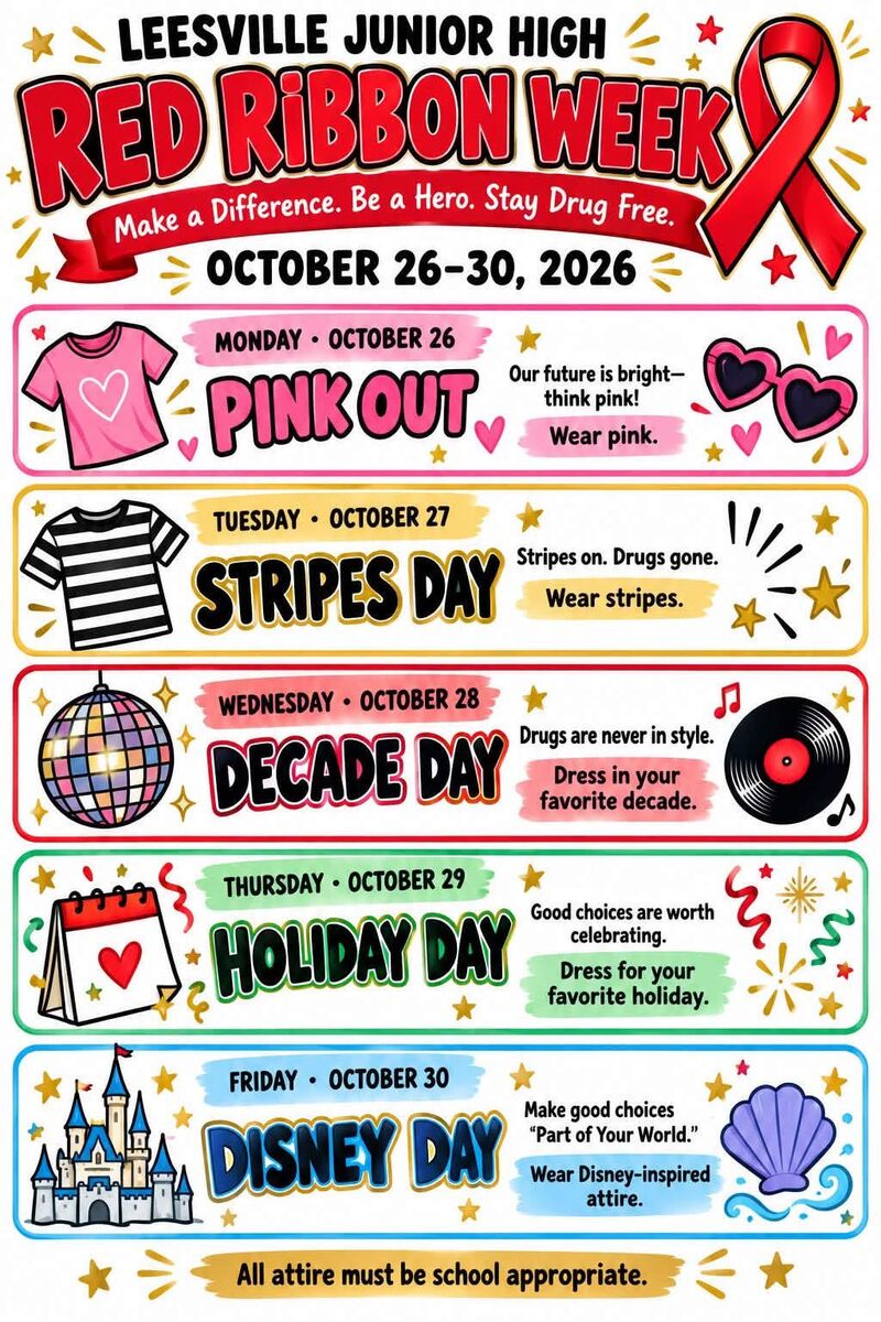 Red Ribbon week starts tomorrow!!!