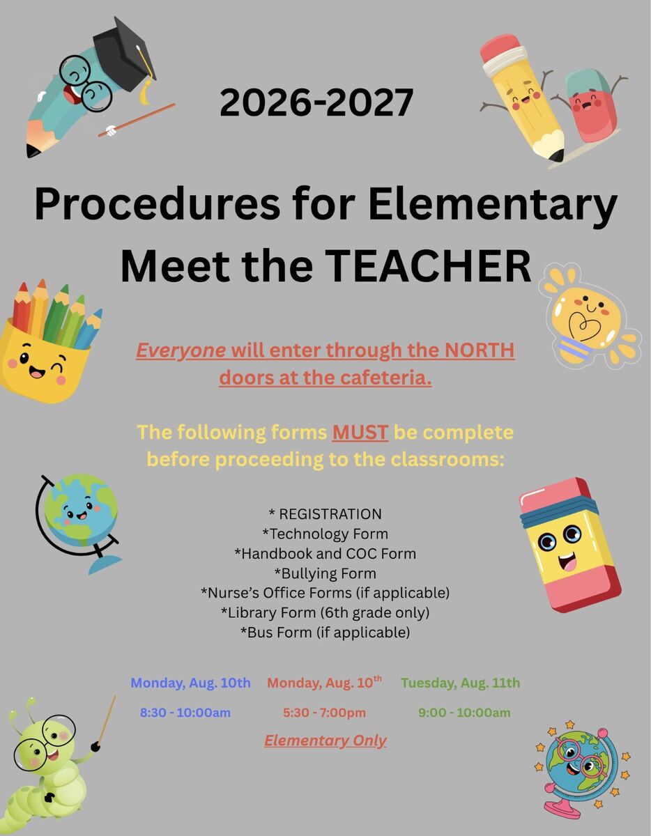 Meet the Teacher - Elementary Procedures