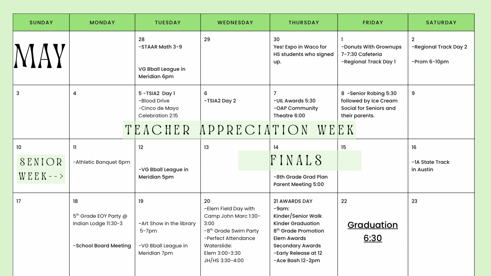 May at Morgan ISD – So Many Exciting Events Ahead!