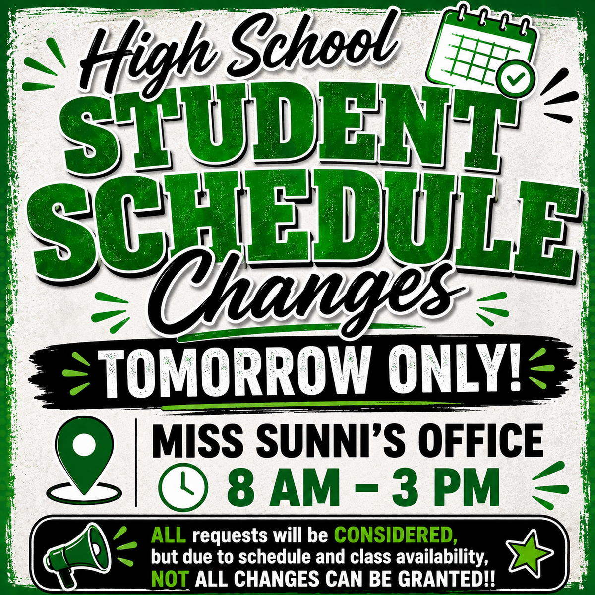 High School Student Schedules