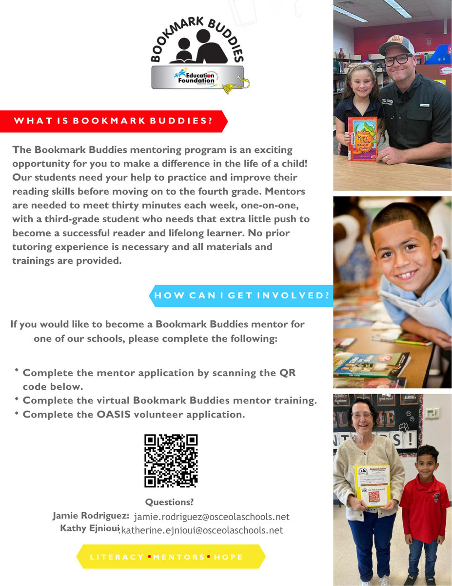 3rd Grade Bookmark Buddy Volunteers