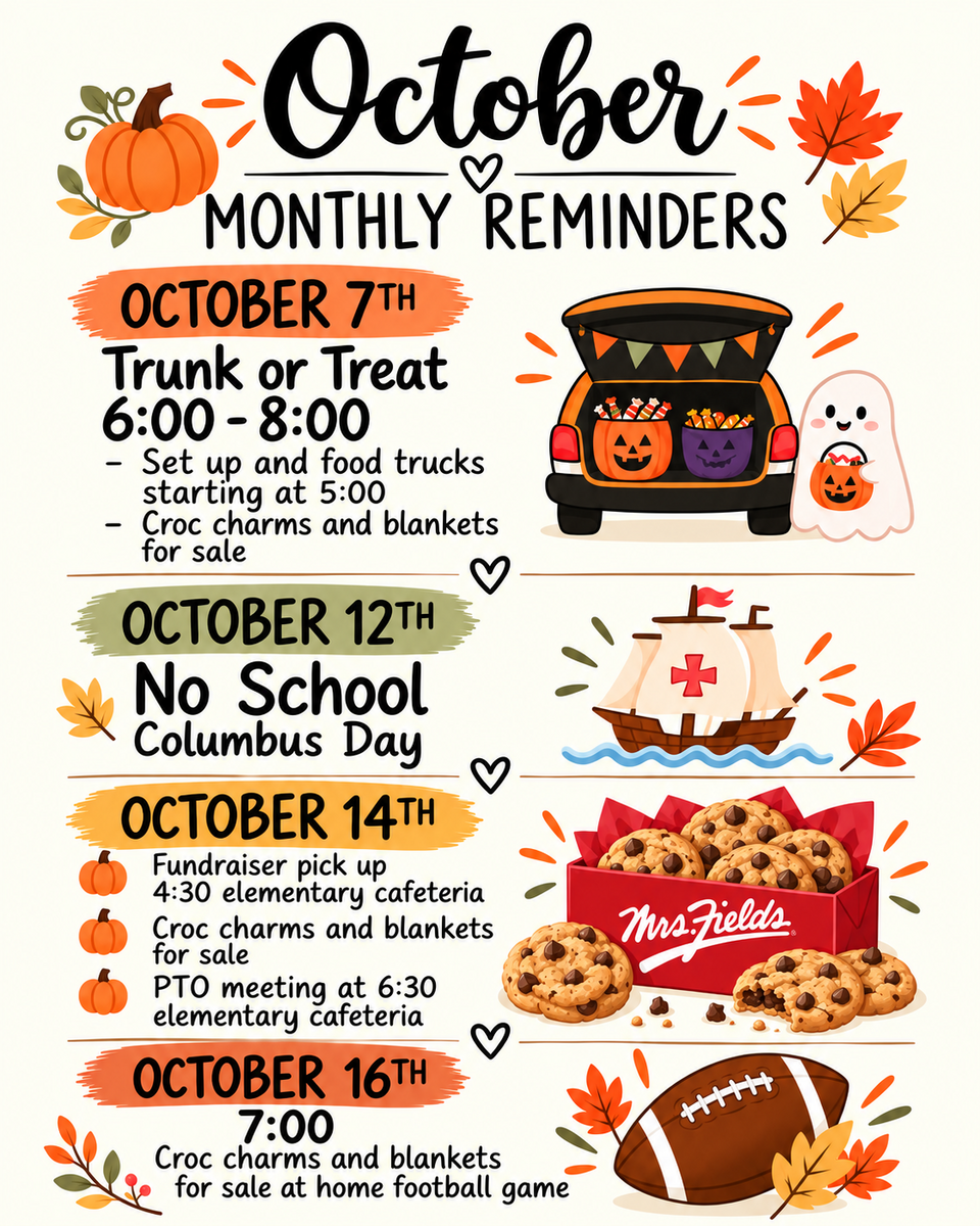 October Reminders from the PTO! 