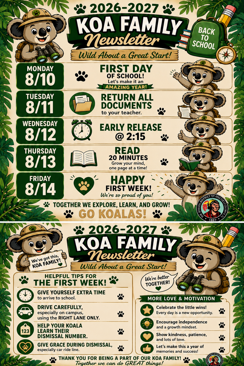 Koa Newsletter - 8.10-8.14