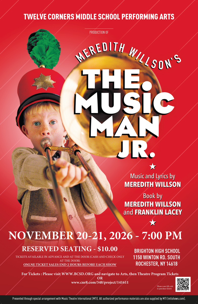 TCMS Presents “The Music Man Jr.” Nov. 20 and 21