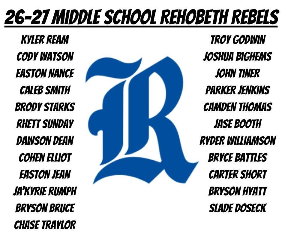 2026-2027 RMS Baseball Team