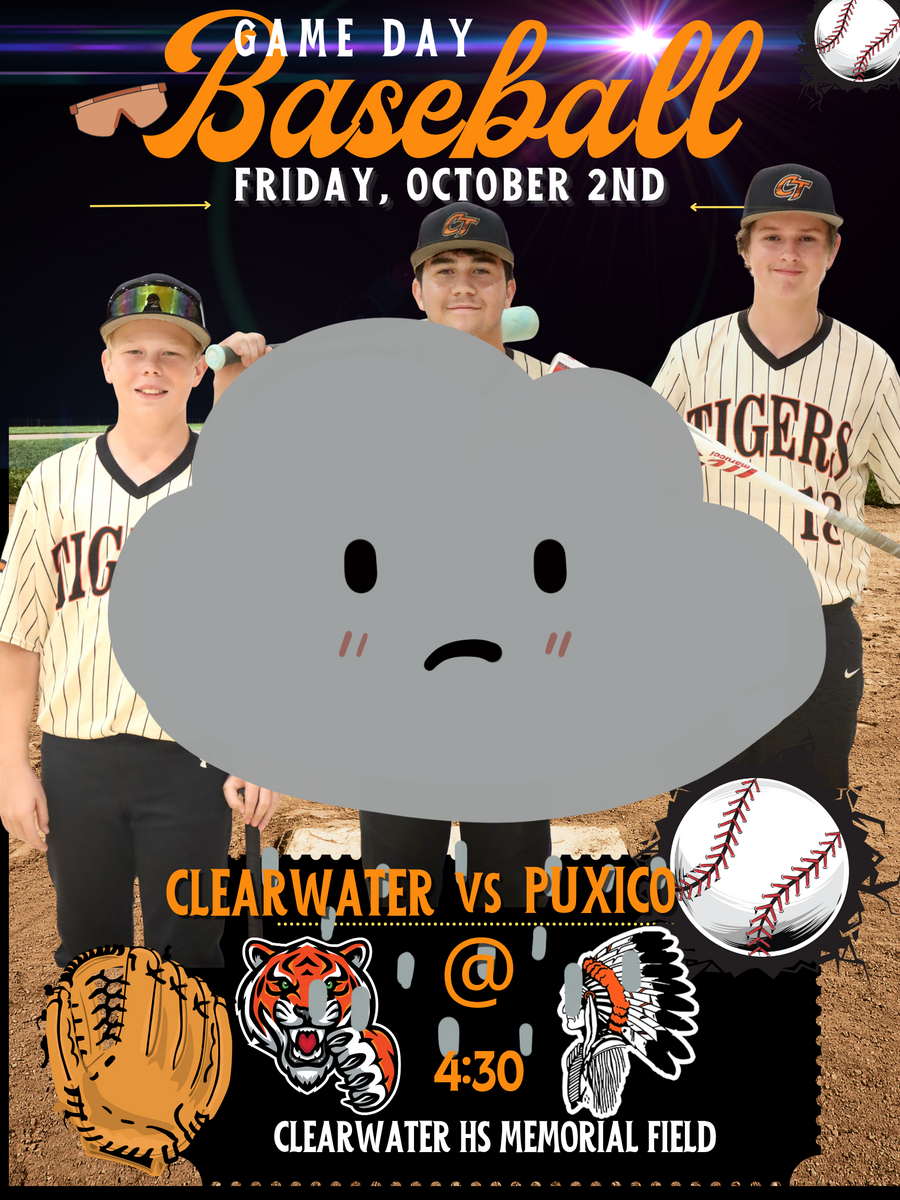 Baseball game today is cancelled -10/2