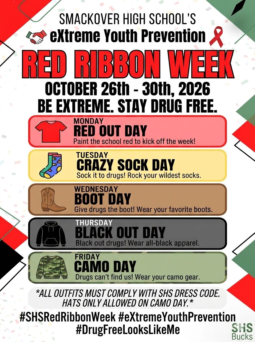 SHS Announces Red Ribbon Week Activities