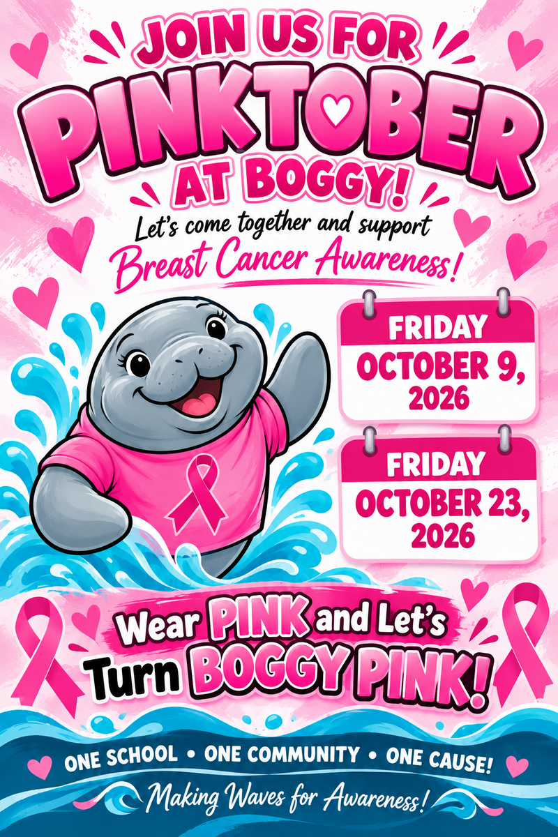 🩷 PINKTOBER AT BOGGY! 🩷  Let’s Turn BOGGY PINK! 🎀
