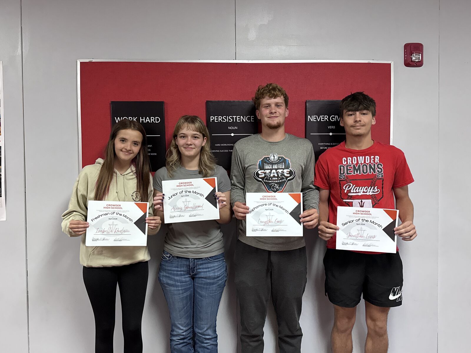 CHS April Students of the Month