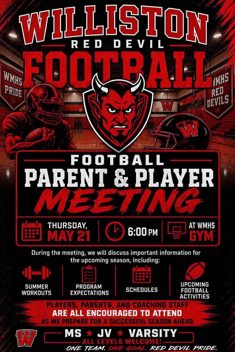 WMHS Football Meeting, Thursday 5/21 6pm