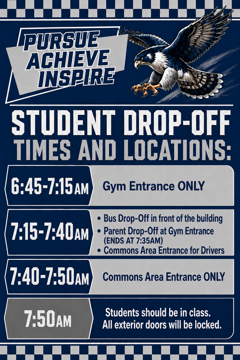 UPDATE: Parent Drop-Off @ Gym Doors