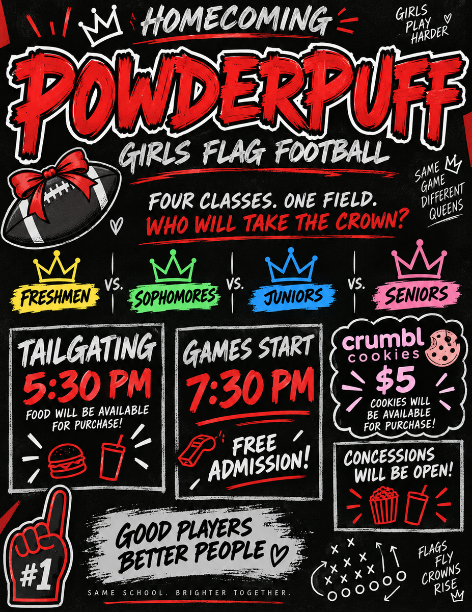 Powder Puff game-Wednesday, Sept 9@ 7:30