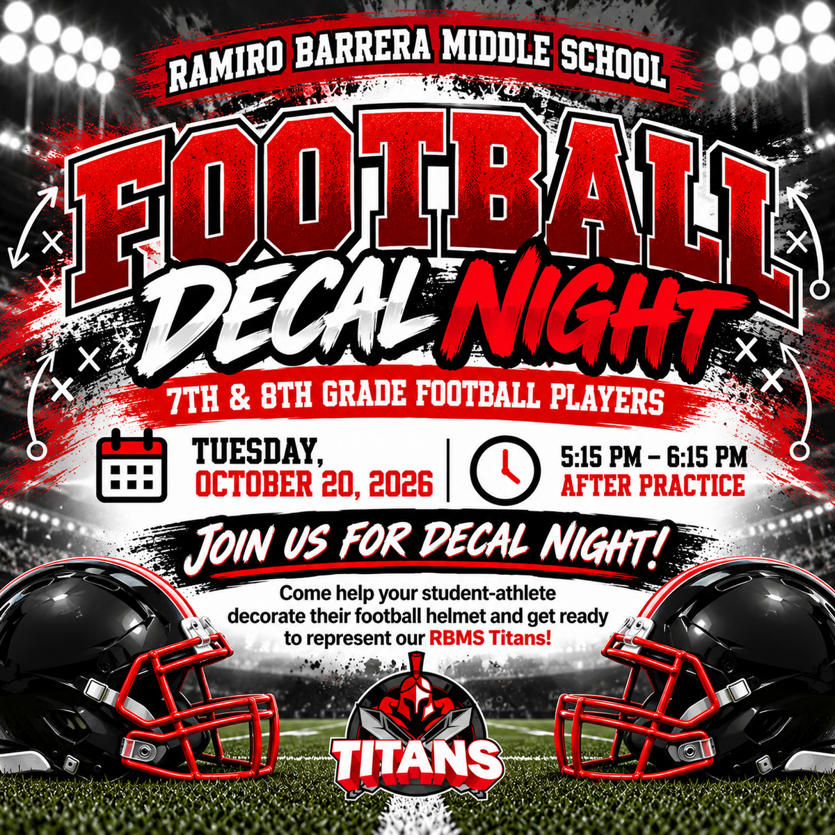 🏈❤️🖤 Calling All 7th & 8th Grade Titan Football Families!