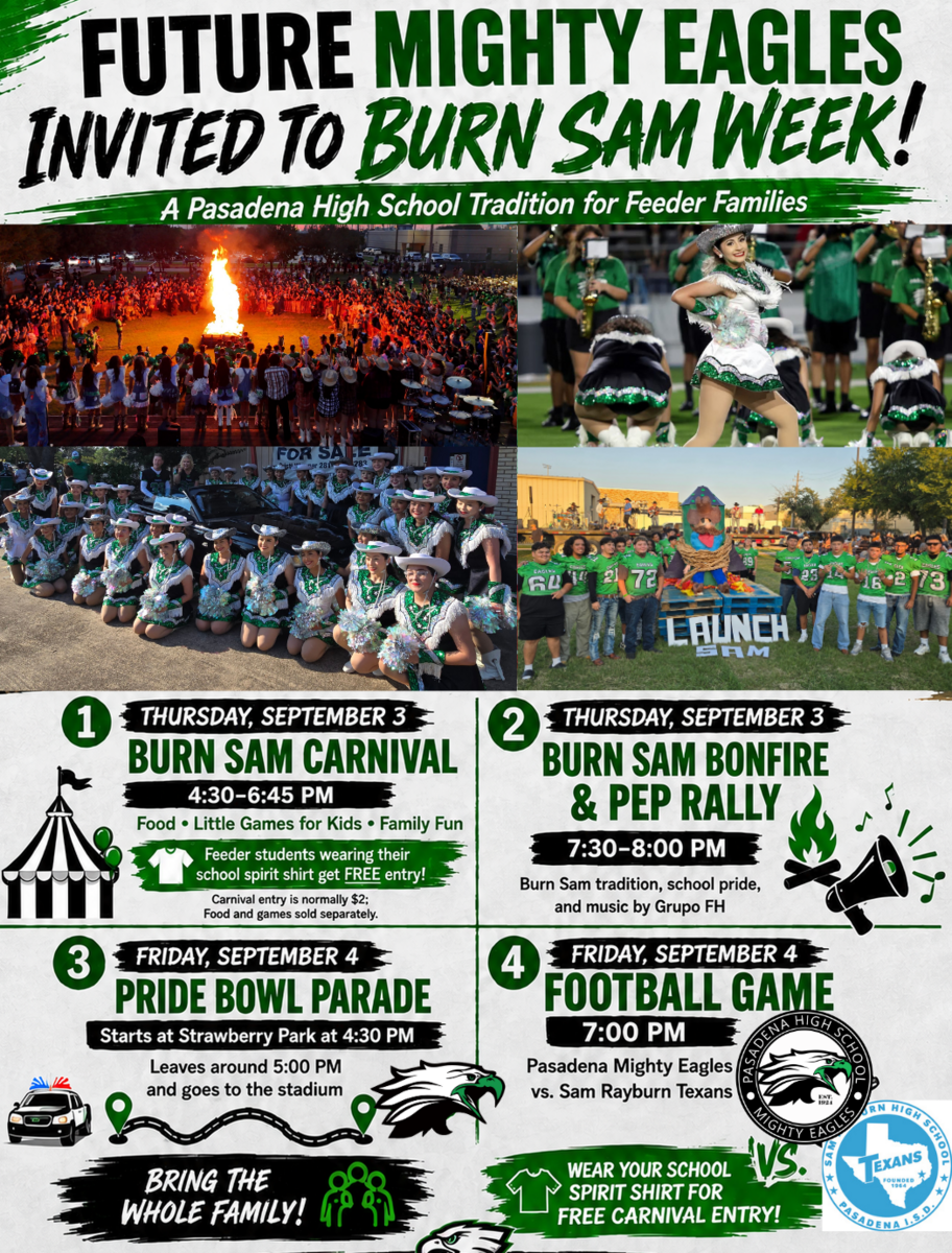 Invitation to join Pasadena High School Tradition