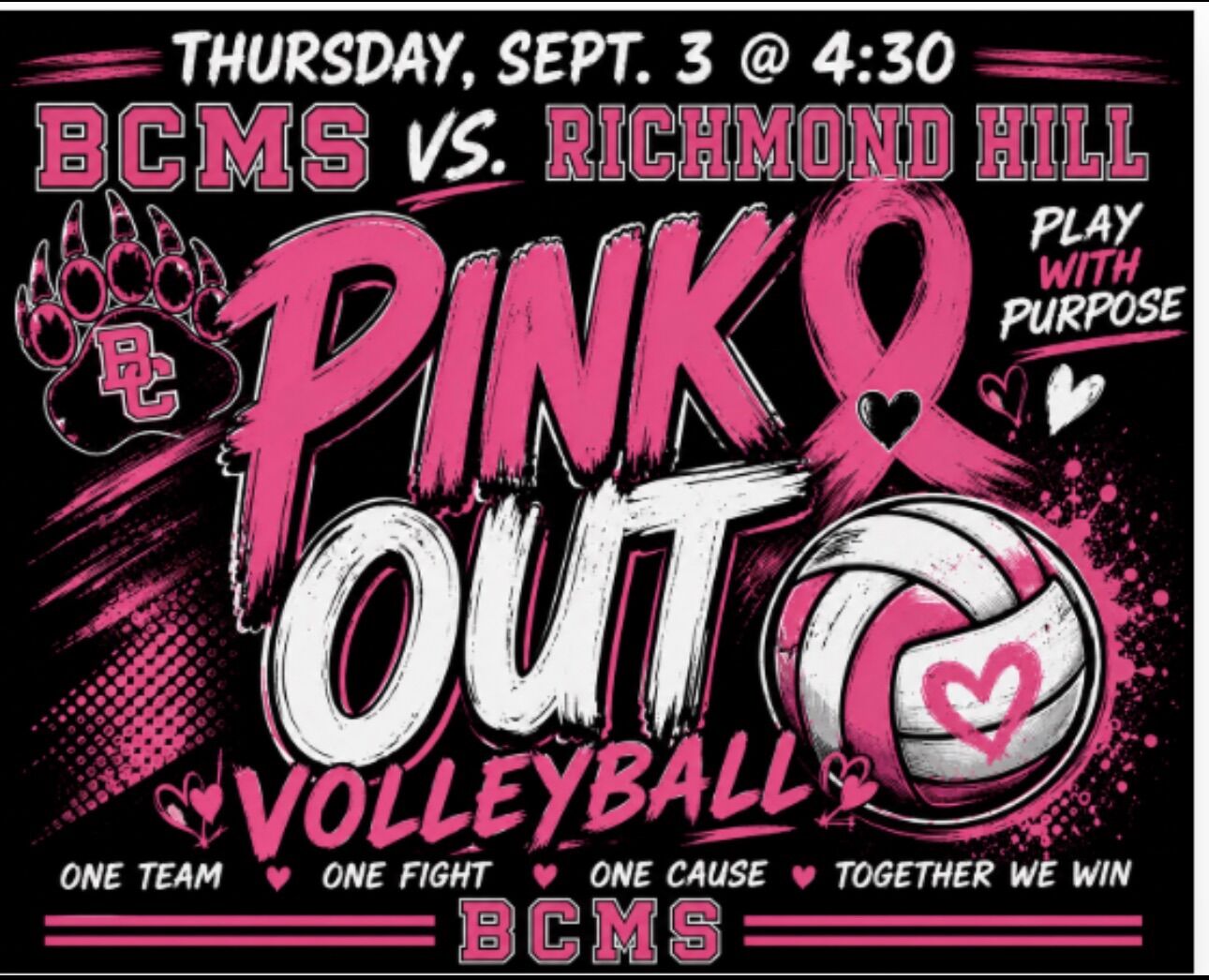 Pink Out Volleyball 