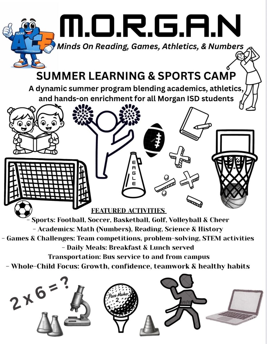 M.O.R.G.A.N. Summer Learning & Sports Camp is almost here! 