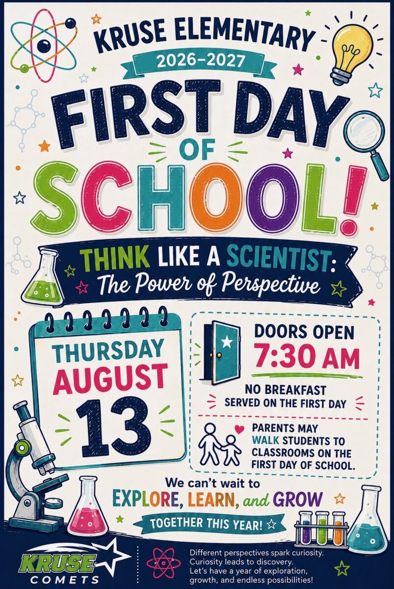 1st Day of School - Doors open at 7:30am