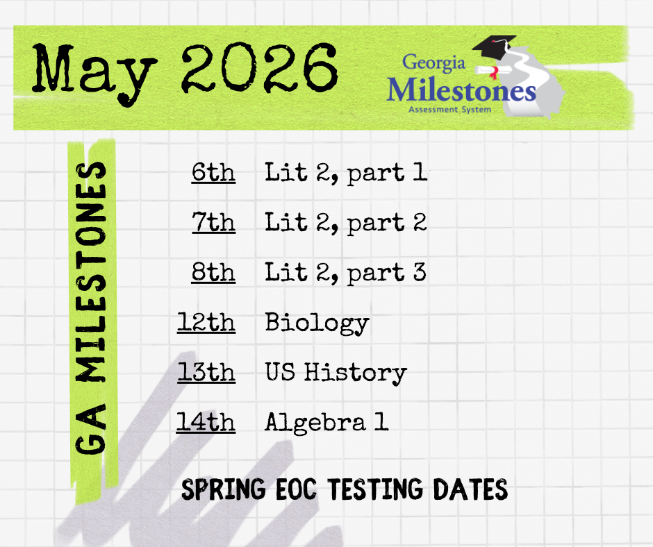Milestones Testing starts Wed