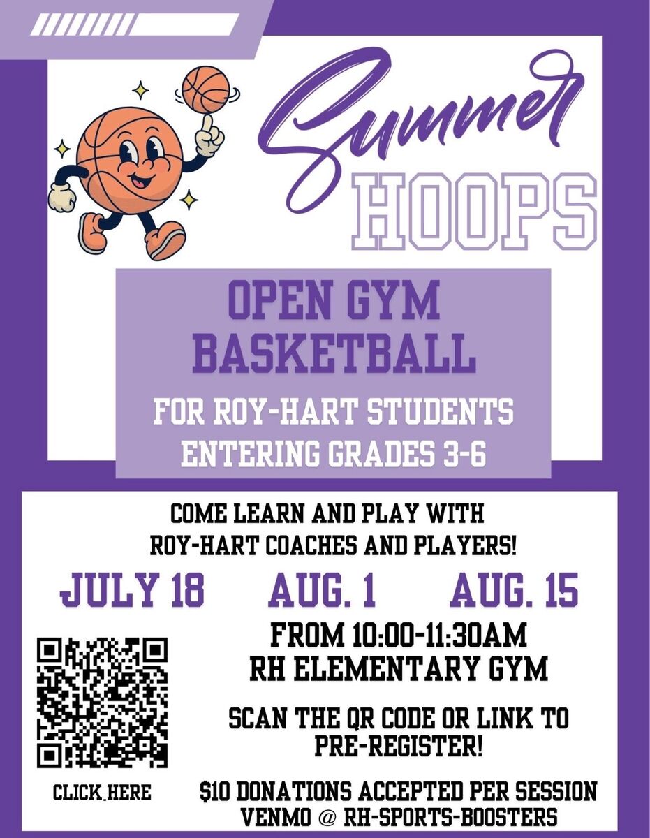 Grades 3-6 Open Gym Basketball - Registration Now Open