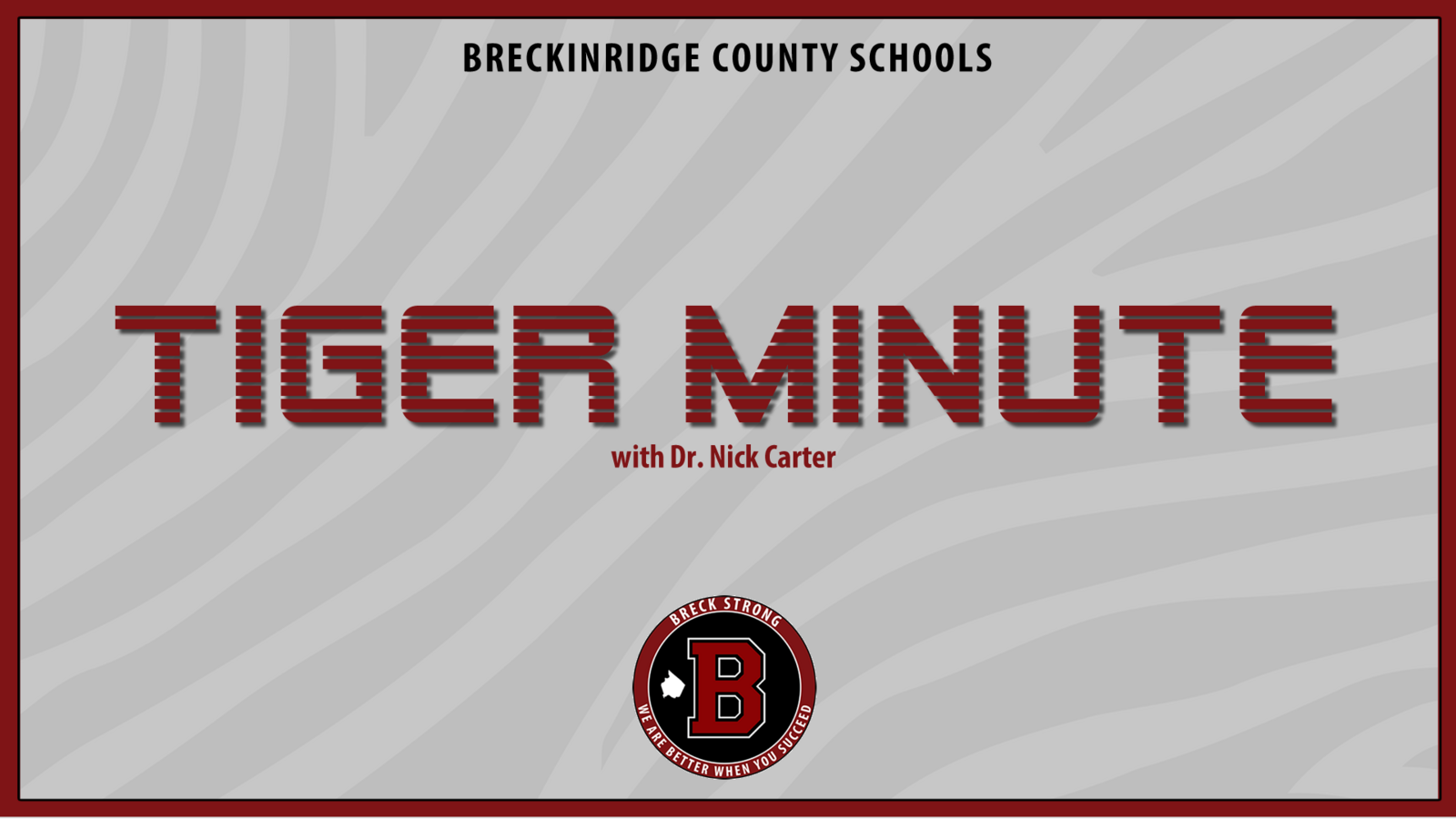 May 8, 2026 Tiger Minute