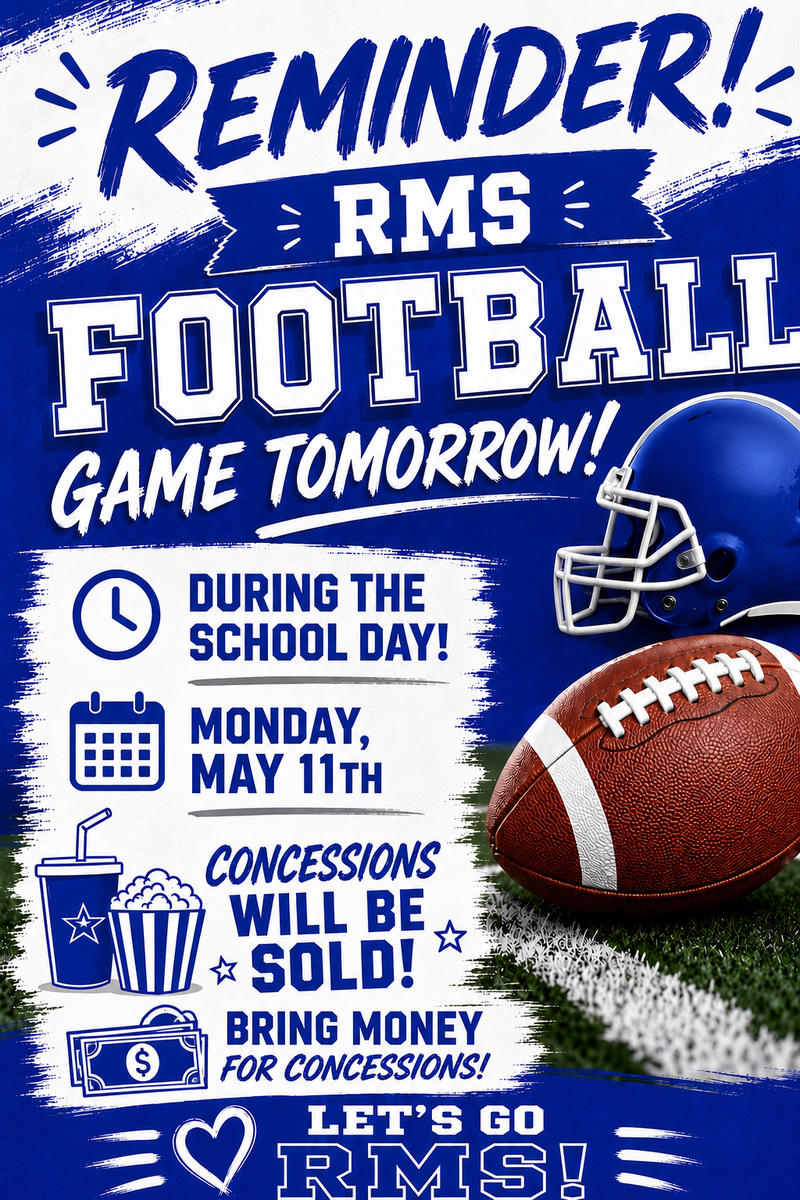 Tomorrow- in school football game 