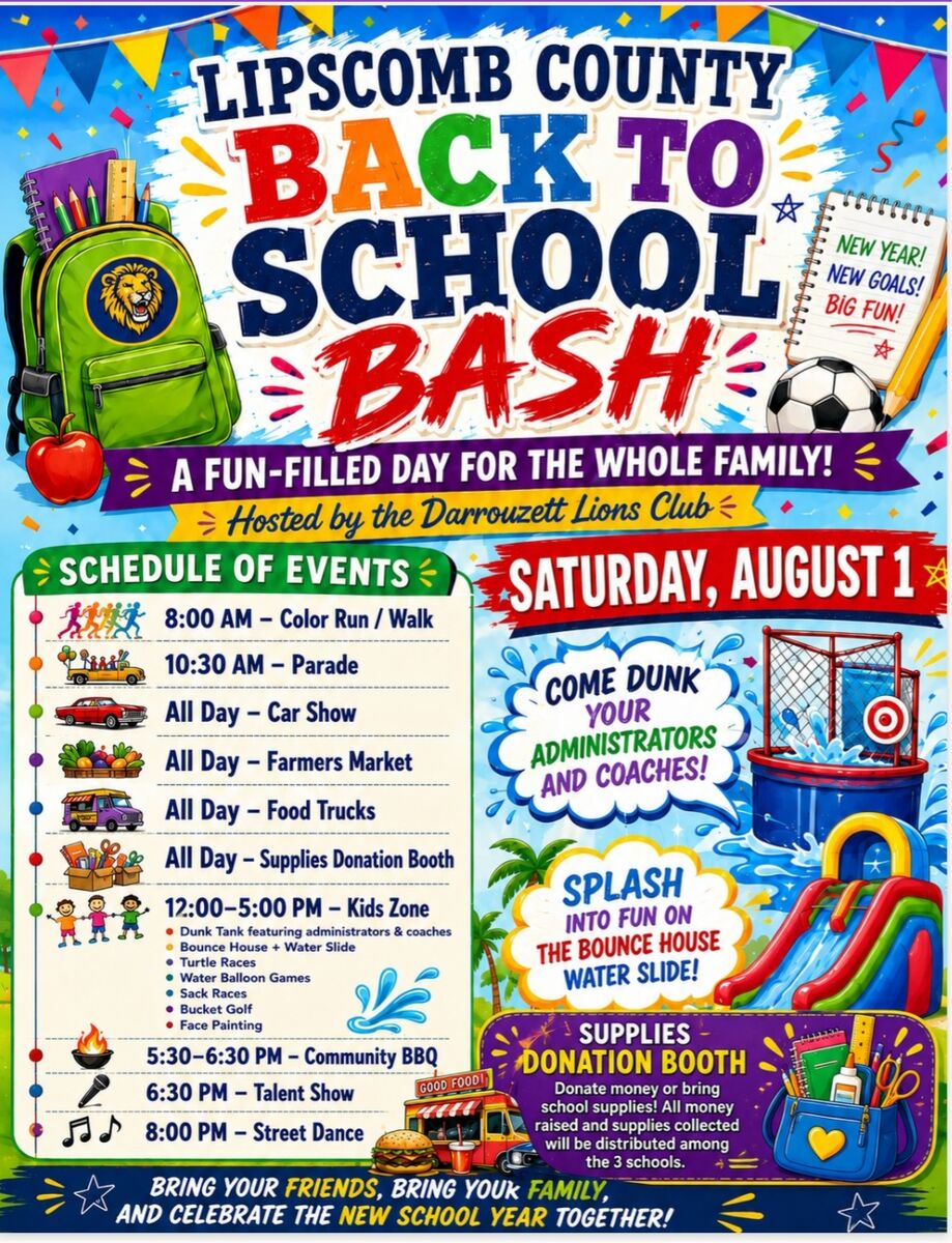 Darrouzett Lions Club Back to School Bash