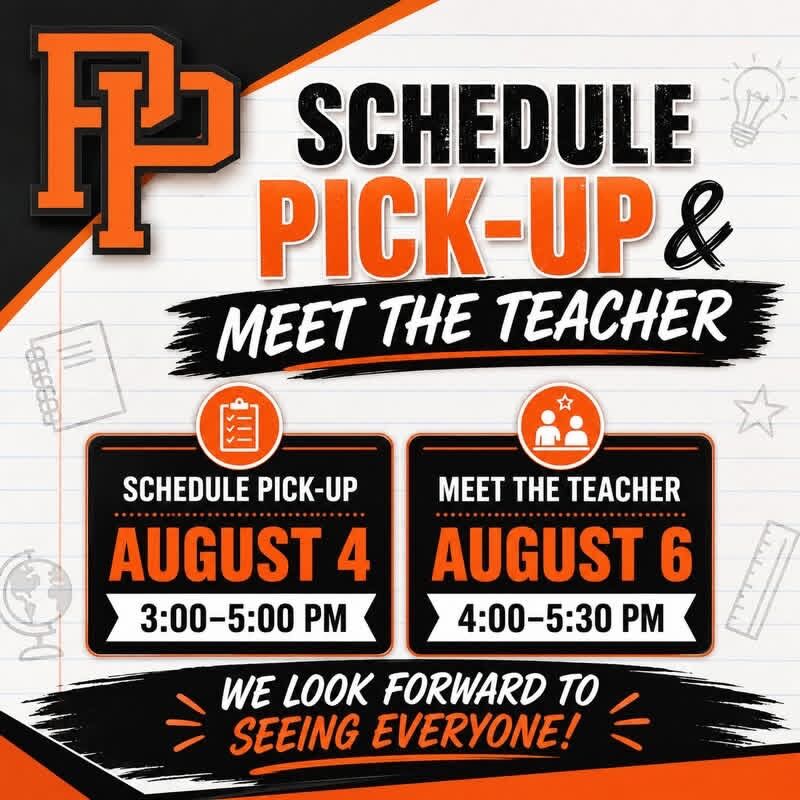 Schedule Pick Up & Meet The Teacher