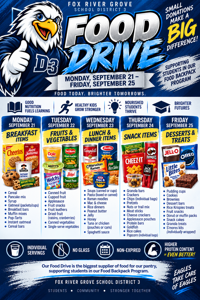 District 3 Food Drive | September 21–25