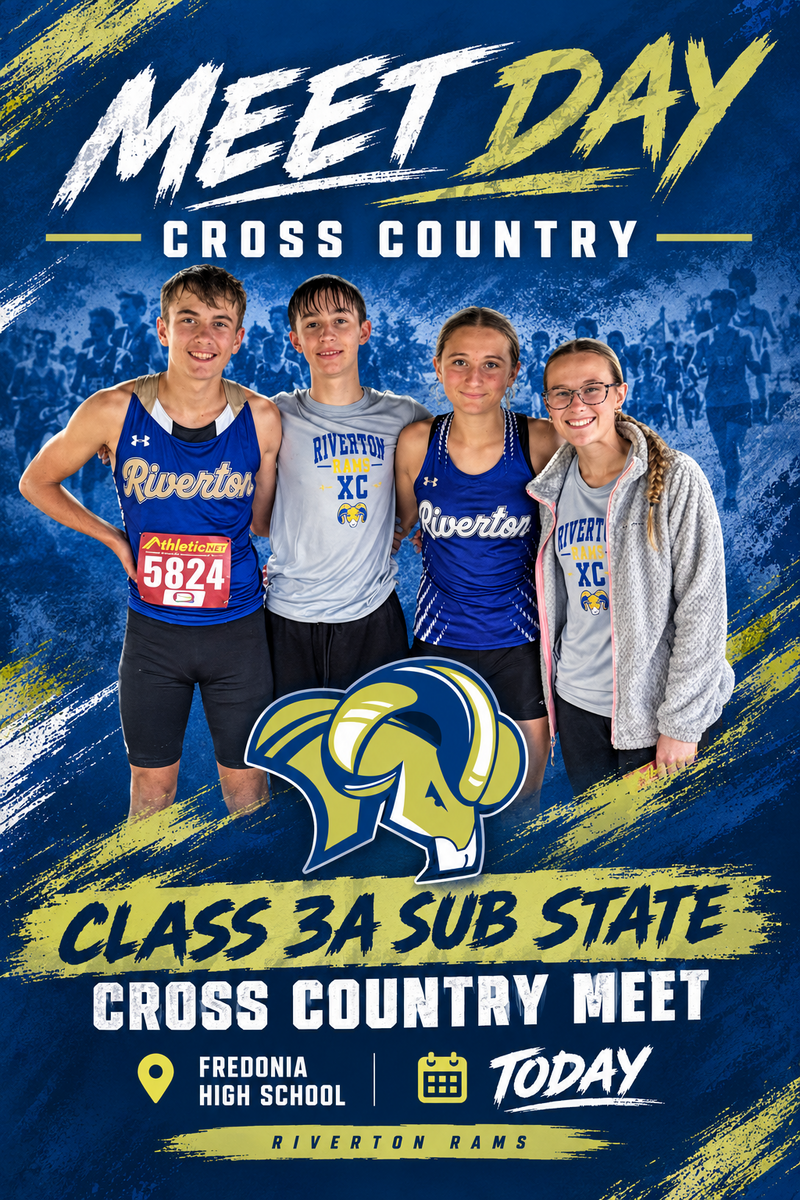 Good Luck to our Cross Country team as they compete in the Class 3A Sub State Meet at Fredonia High School!