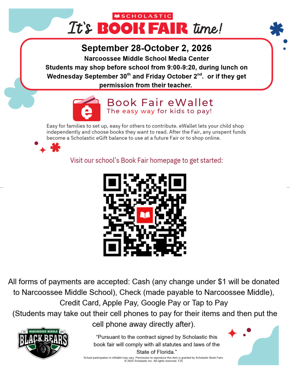 Bookfair Starts Next Week!