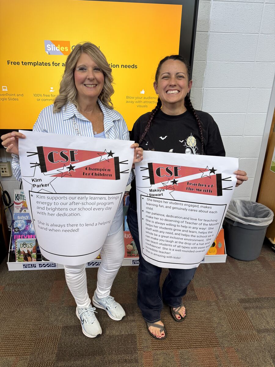 Yay for our Teacher of the Month and Champion for Kids!