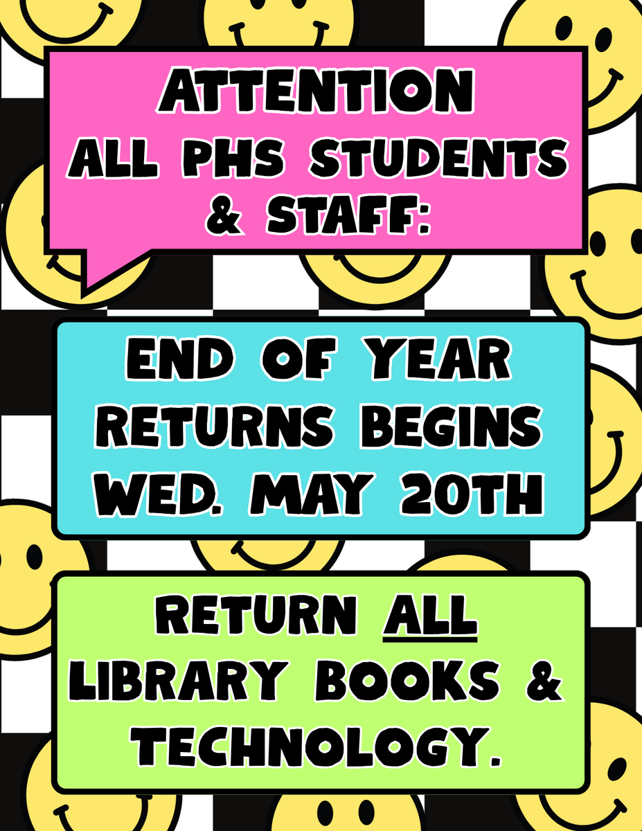 📢 Attention PHS Students & Parents: