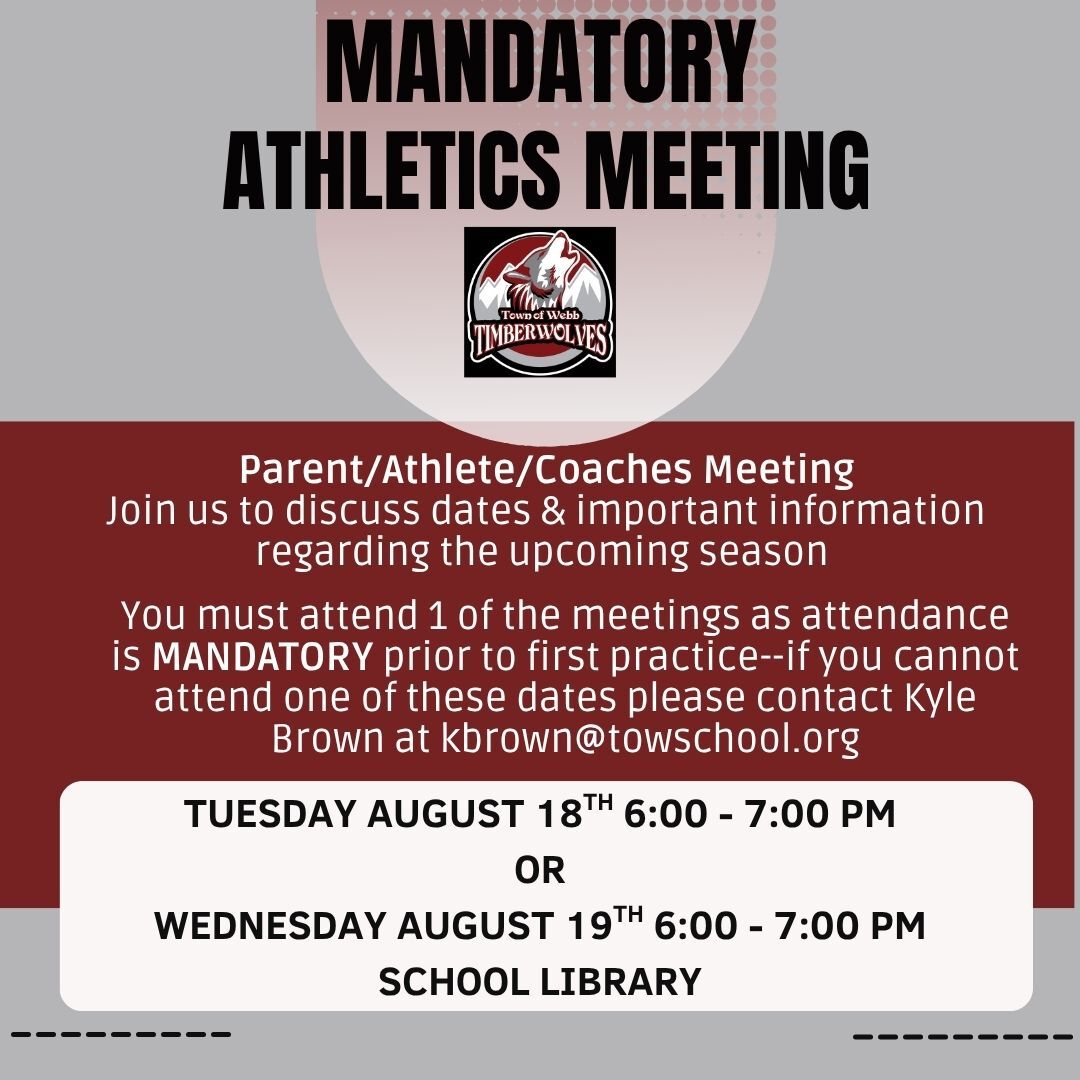Athletic Parents/Guardians, Coaches and Student-Athletes Meeting 
